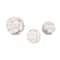 White Resin Floral Decorative Orbs & Vase Filler with Varying Sizes, Set of 3.